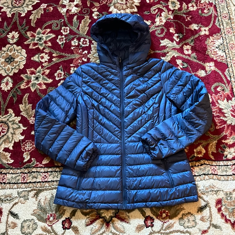 32 Degrees Packable Goose Down-filled Jacket, Small, Dark Blue